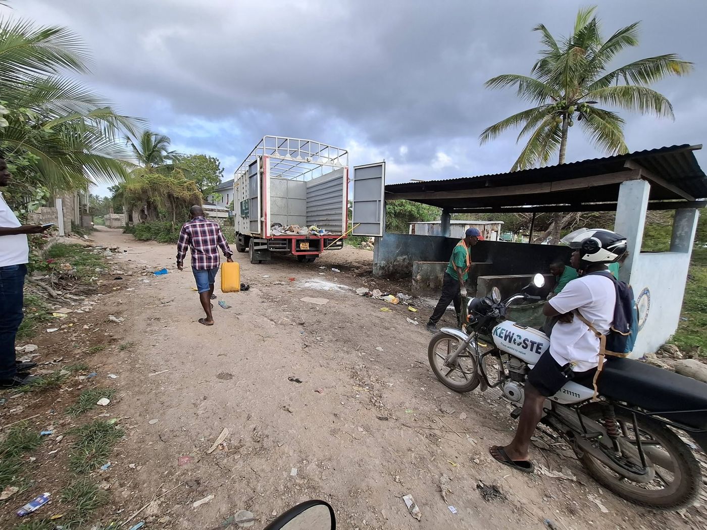 A KEWASTE truck at a municipal collection point in Watamu